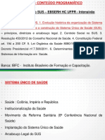 Apostila Legislação Aplicada ao SUS - EBSERH HC UFPR - Intensivão Aulas 01 a 06