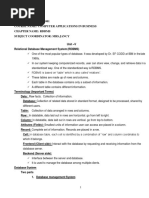 SCAX1001 Course Name: Computer Applications in Business Chapter Name: Rdbms Subject Coordinator: Mrs - Jancy