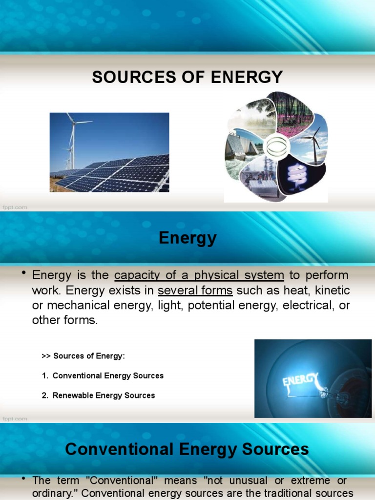 Renewable vs. Conventional Energy Sources | PDF | Energy Development ...