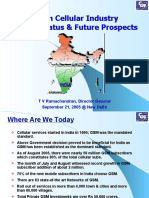 Indian Cellular Industry - Current Status & Future Prospects