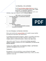 1.2 - Los Casos y Su Función, y Los Artículos