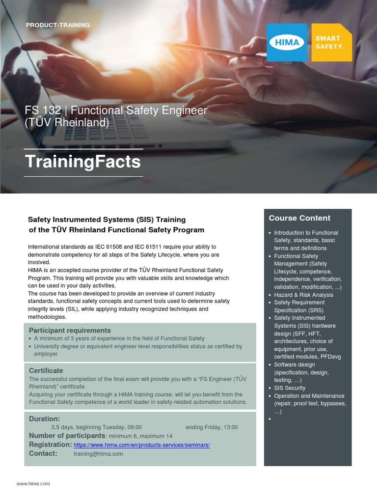 Trainingfacts: Fs 132 - Functional Safety Engineer (Tüv Rheinland ...