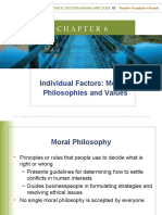 Individual Factors: Moral Philosophies and Values