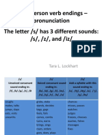Third Person Verb Endings - Pronunciation The Letter /S/ Has 3 Different Sounds: /S/, /Z/, and /iz