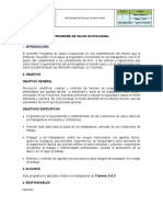 Ejemplo PROGRAMA DE SALUD OCUPACIONAL