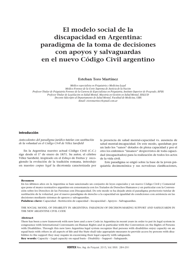 El Modelo Social de La Discapacidad en Argentina | PDF | Invalidez ...