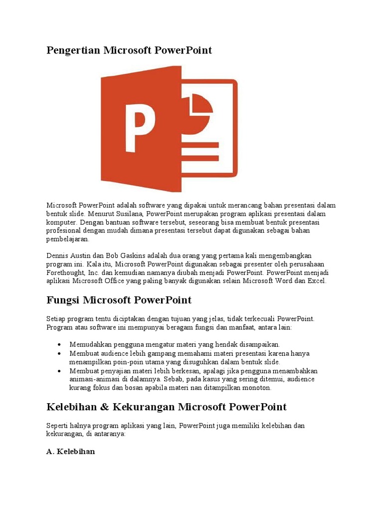 Pengertian Microsoft PowerPoint | PDF