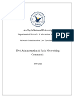 An-Najah National University: Ipv6 Administration & Basic Networking Commands