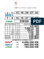 Loto Formular 82. Kolo