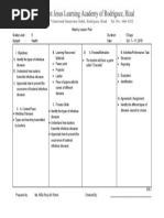 Weekly Lesson Plan Grade Level: 9 Duration: 5 Days Subject: Health Date: Oct. 7 - 11, 2019