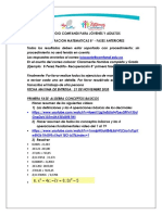 Recuperación matemáticas 8° conceptos básicos y operaciones decimales