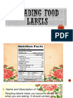 Reading Food labels