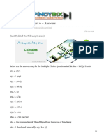 MCQ in Calculus Part 6 Answers