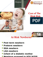 Care of The High Risk Neonate