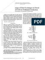 Optimum Design of Heat Exchanger in Diesel Engine Cold EGR For Pollutants Reduction