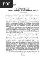 Perricelli Francesco - Gnosticismo ebraico. Storia e metafisica del Giudaismo in G. Scholem (Uni. del Salento, 2011 - 16pg)
