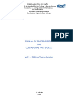 TJDFT - MANUAL DE PROCEDIMENTOS DAS CONTADORIAS-PARTIDORIAS - Vol. 1 - Débitos e Custas Judiciais