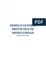 Modelo General Protocolo Bioseguridad