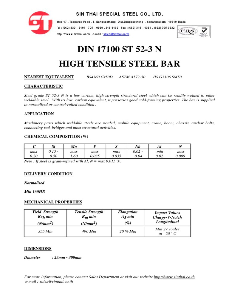 ST52 3 (Roundbar) PDF | PDF