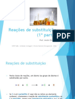 Reações de substituição - 1ª parte - SLIDES