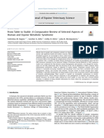 From Table To Stable A Comparative Review of Selected Aspects Ofhuman and Equine Metabolic Syndrome