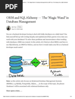 ORM and SQLAlchemy — The ‘Magic Wand’ in Database Management _ by Bill Tran _ The Startup _ Nov, 2020 _ Medium