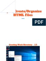 Open/Create/Organize HTML Files