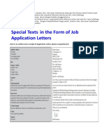 Special Texts in The Form of Job Application Letters: Kompetensi Dasar