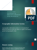 Department of Irrigation & Drainage Engr. Sikandar Ali: GIS (Geographic Information System)