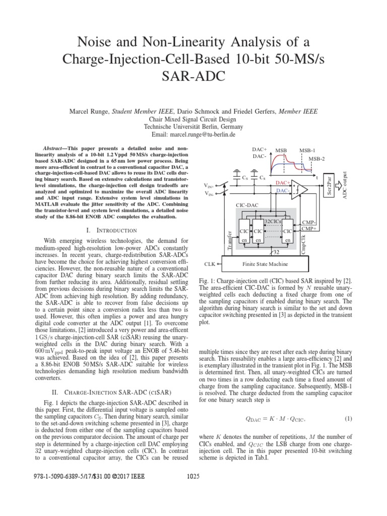 2017 Noise and Non-Linearity Analysis of A Charge-Injection-Cell-Based ...
