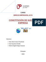 Constitución de Nuestra Empresa: Curso