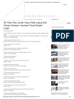 50 Teka-Teki Lawak Yang Tidak Lapuk Dek Zaman Dengan Jawapan Yang Sangat Logik PDF