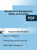 Maintenance Management: Safety Regulations and Hazard Identification