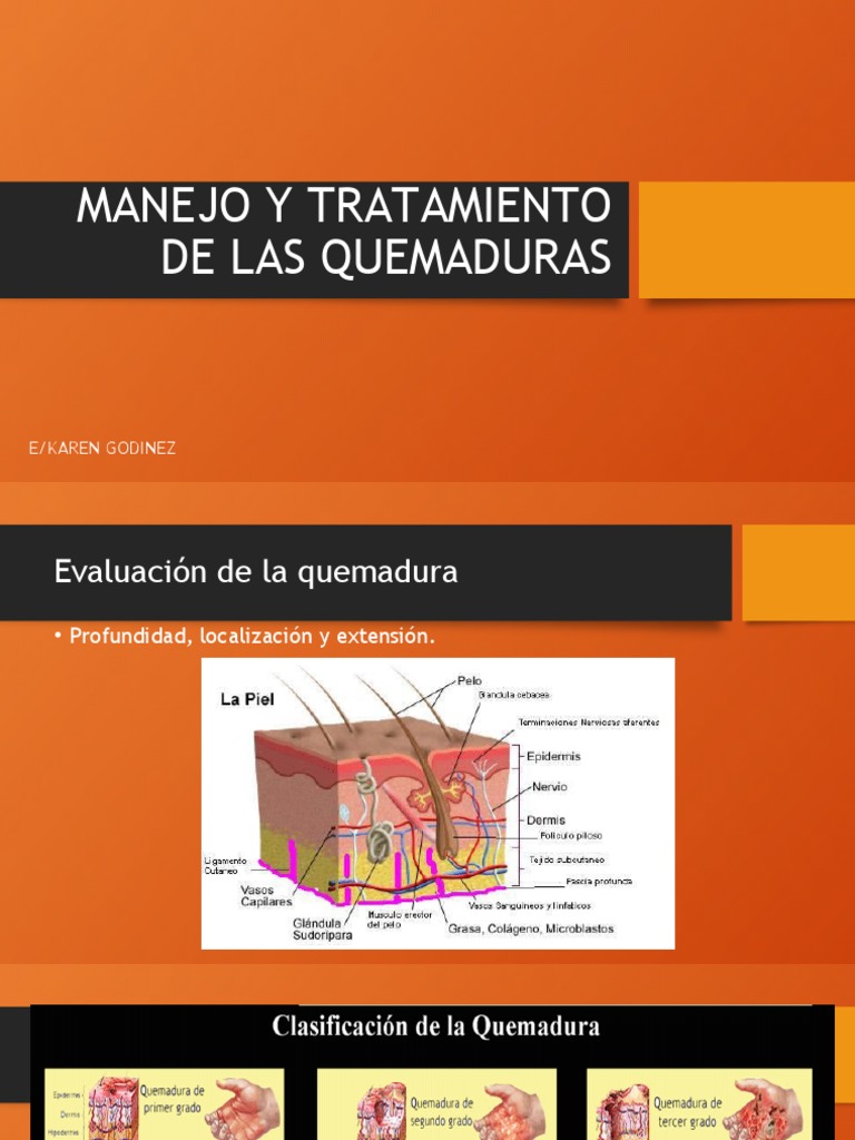 Manejo y Tratamiento de Las Quemaduras | PDF | Quemar | Especialidades ...