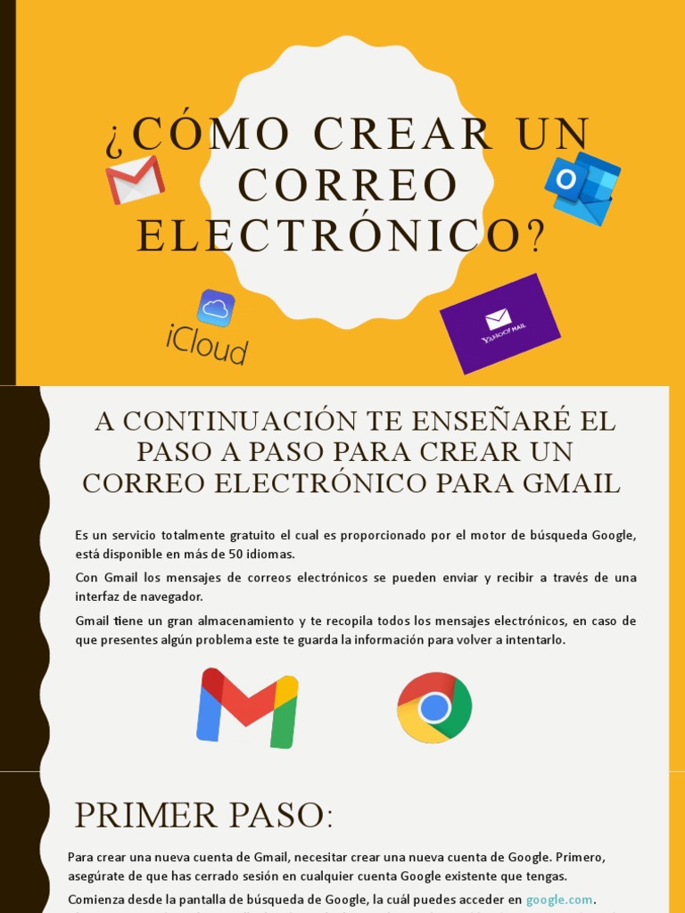 Cómo Crear Un Correo Electrónico | PDF | Gmail | Contraseña