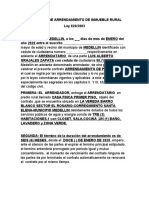 Contrato de arrendamiento de inmueble rural de 6 meses y 750 mil pesos