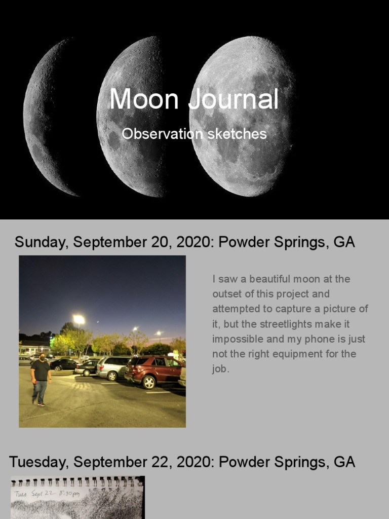 Moon Observation Diary | PDF