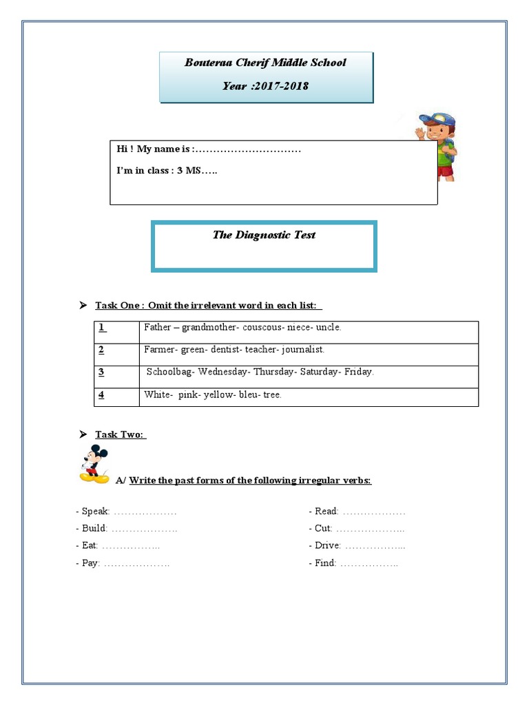3MS Diagnostic Test Instructions | PDF