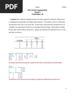 IET 421/621 (Spring 2016) Exam-1 Total Points: 20