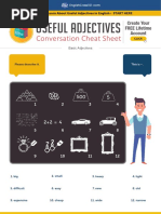 Useful Adjectives: Conversation Cheat Sheet