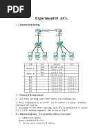 Experiment10 ACL: Experimental Topology