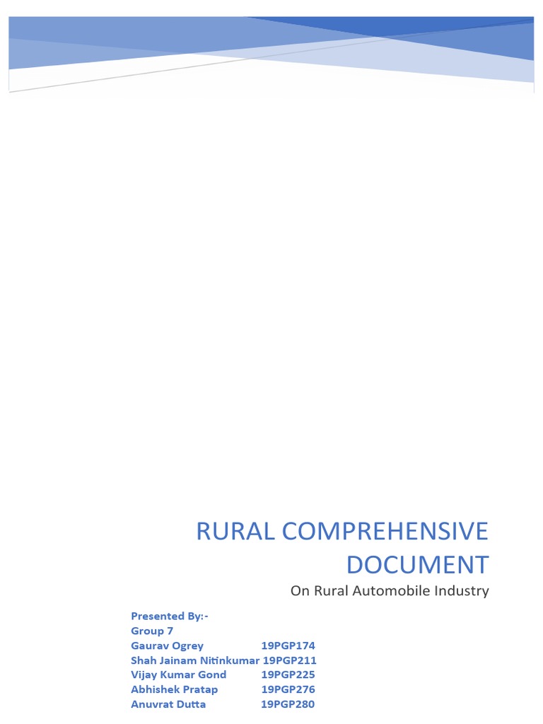 Maruti Suzuki's Rural Market Strategy | PDF | Honda | Car
