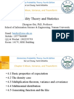 Probability Theory Chapter on Mean, Variance and Transform