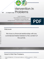 Pain Injection in Hand Problems - IOA Webinar 18 May 2020