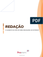 Tema 1 - o Aumento Da Mão de Obra Brasileira No Exterior