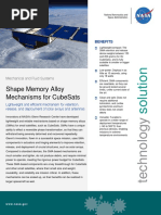 Shape Memory Alloy Mechanisms For CubeSats