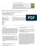 In Uence of The Cooling Rate On The Ageing of Lead-Calcium Alloys