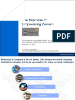 The Business of Empowering Women: Presentation at The World Bank's GAP Event Working Women: Better Outcomes For Growth