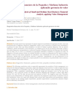 Diagnóstico Financiero de La Pequeña y Mediana Industria Aplicando Gerencia de valor-EBITDA-TRABAJO