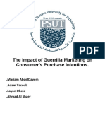 Impacts of Guerrilla Marketing On Consumer Buying Behavior